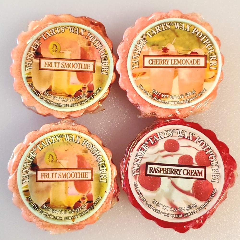 Yankee Candle wax tarts 4 pcs. Fruit Smoothie Cherry Lemonade Raspberry Cream